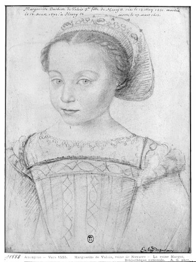 Marguerite de Valois (1553-1615) bekannt als La Reine Margot, ca. 1555 von French School